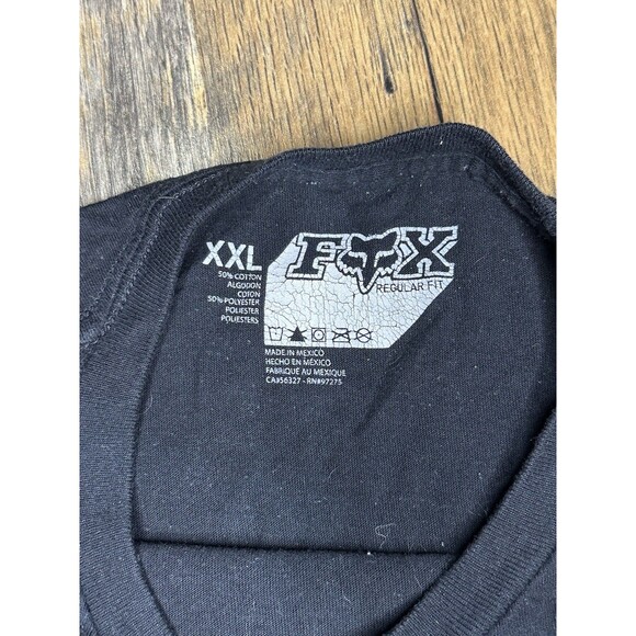Fox Racing T-Shirt Men’s Size XXL Black Blue Short Sleeve - Picture 3 of 5